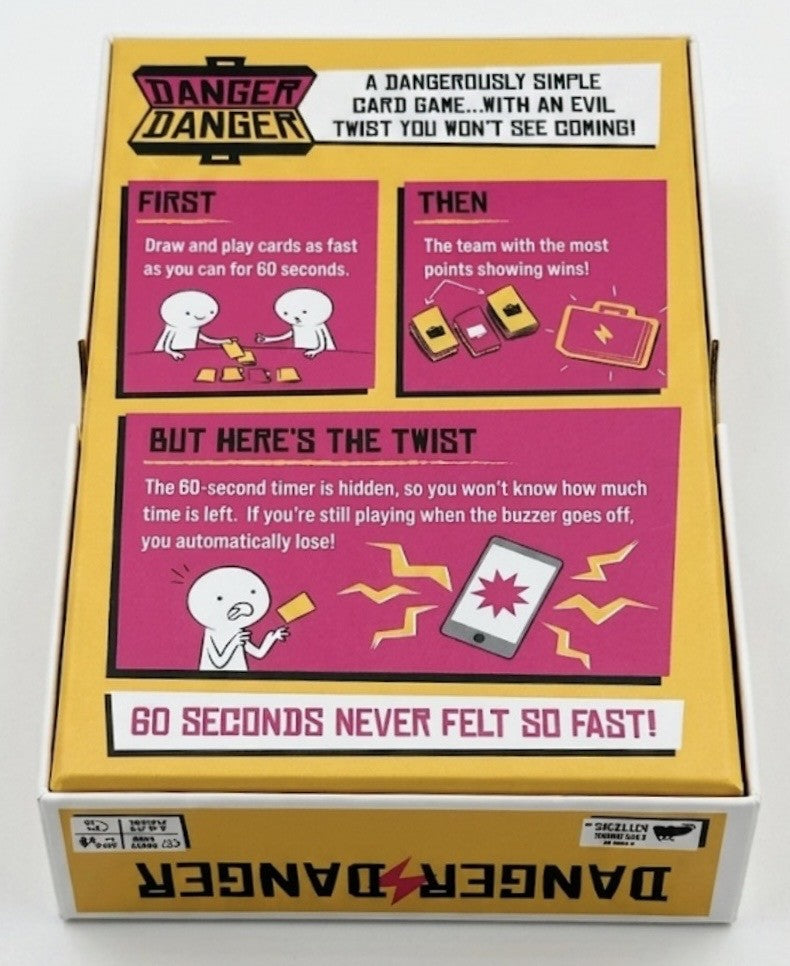 DANGER DANGER 英語版 カードゲーム パッケージ背面