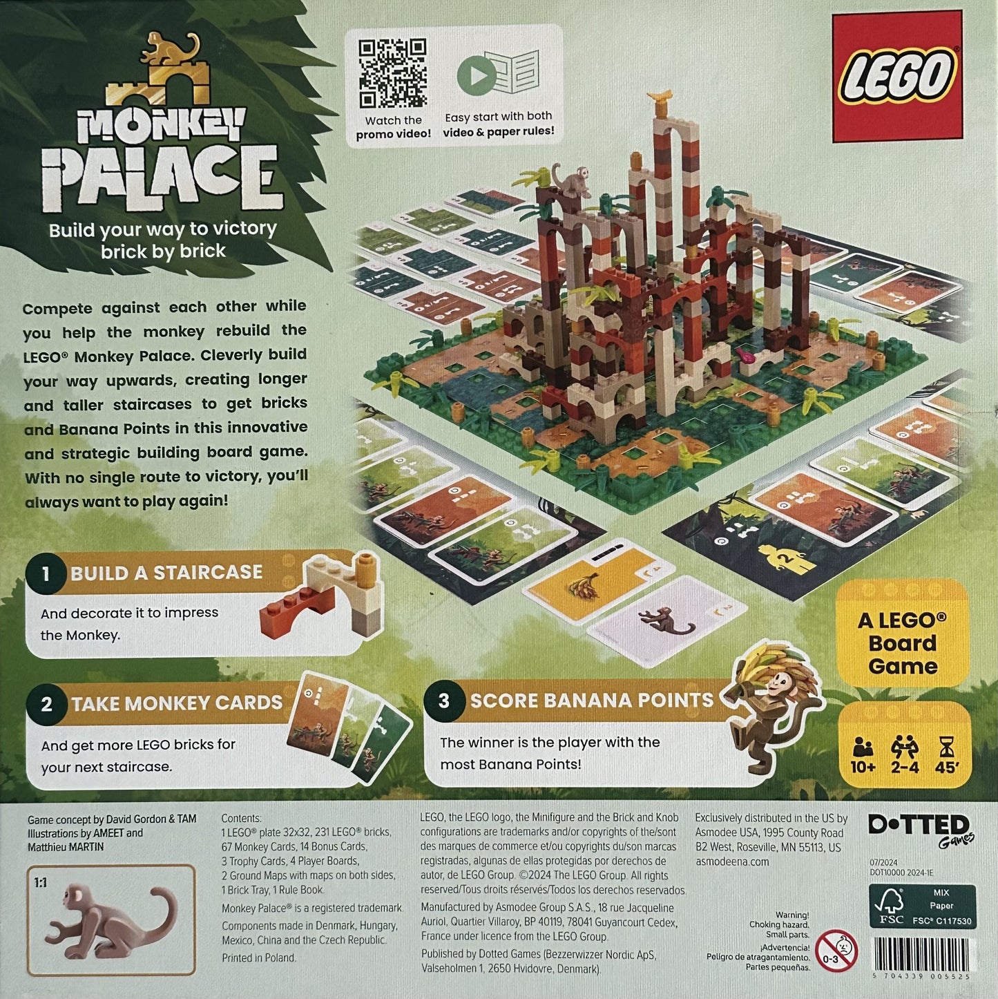 LEGO Monkey Palace ゲーム内容・遊び方説明付き パッケージ背面画像