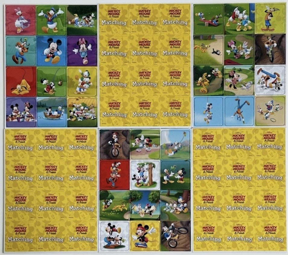 ミッキーやドナルドなど Disneyキャラクターカード一覧（その１の裏面）
