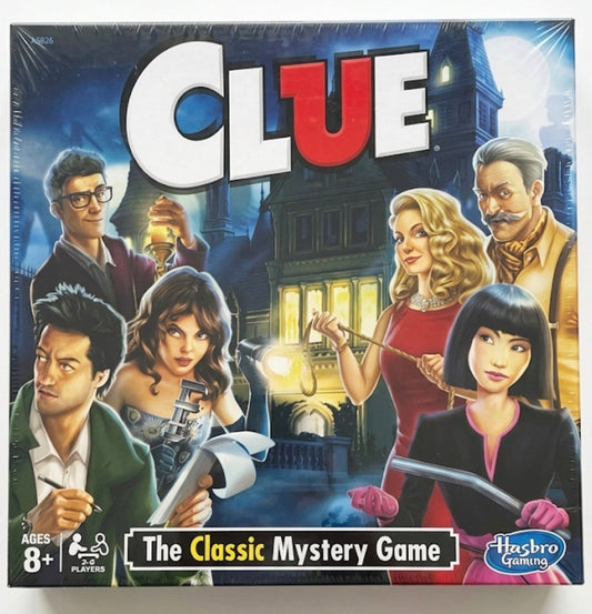 Hasbro Gaming Clue クラシックミステリーボードゲーム 英語版  商品箱表面