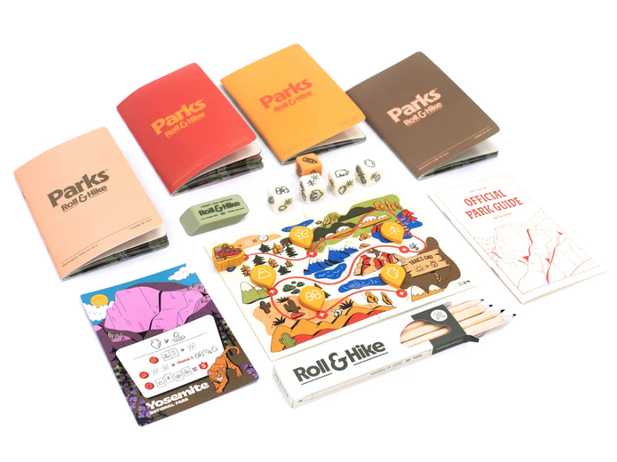 Parks Roll and Hike 英語版 ボードゲーム 内容物一式 サイコロ ノート マップ