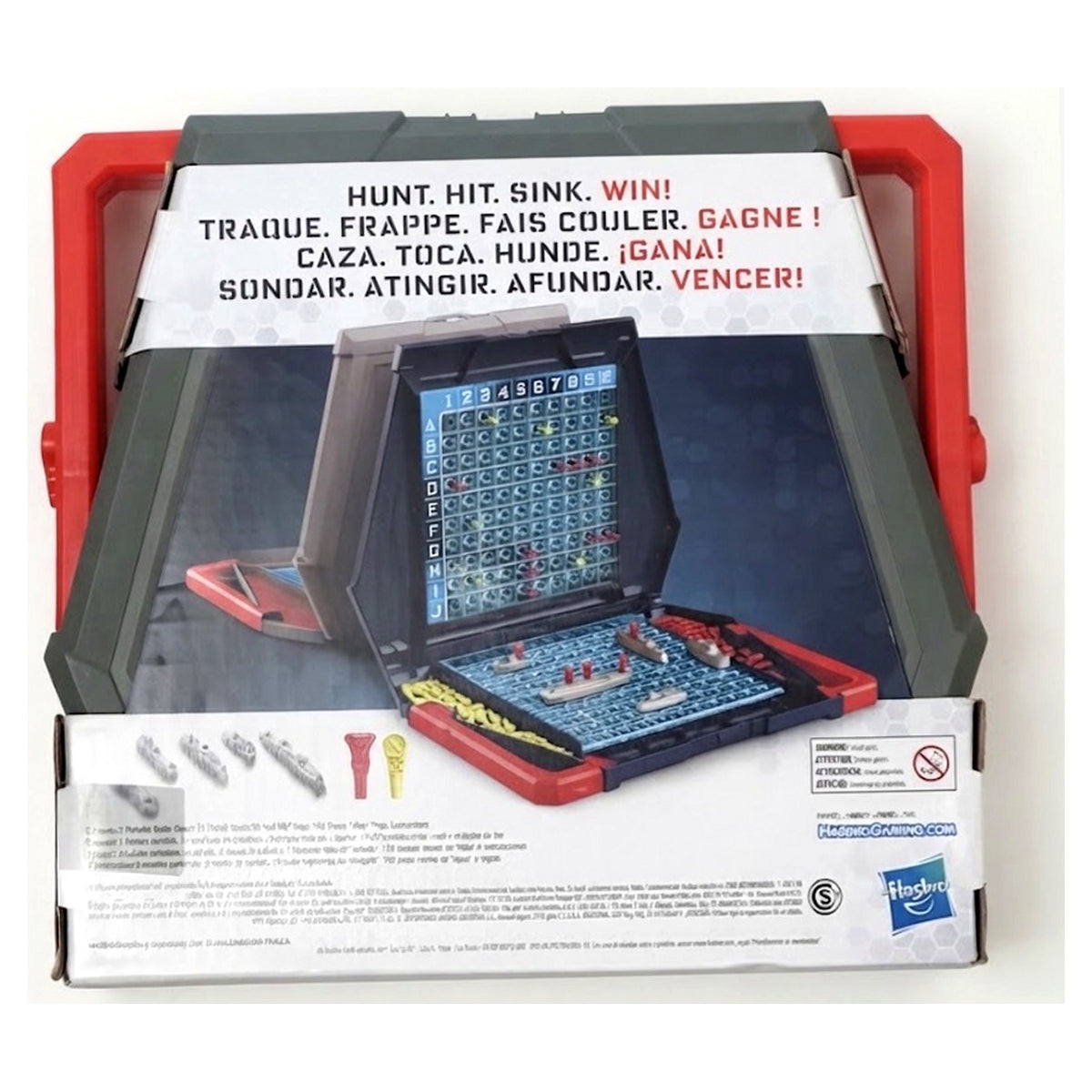 Hasbro Battleship 英語版 パッケージ背面（現品の写真）