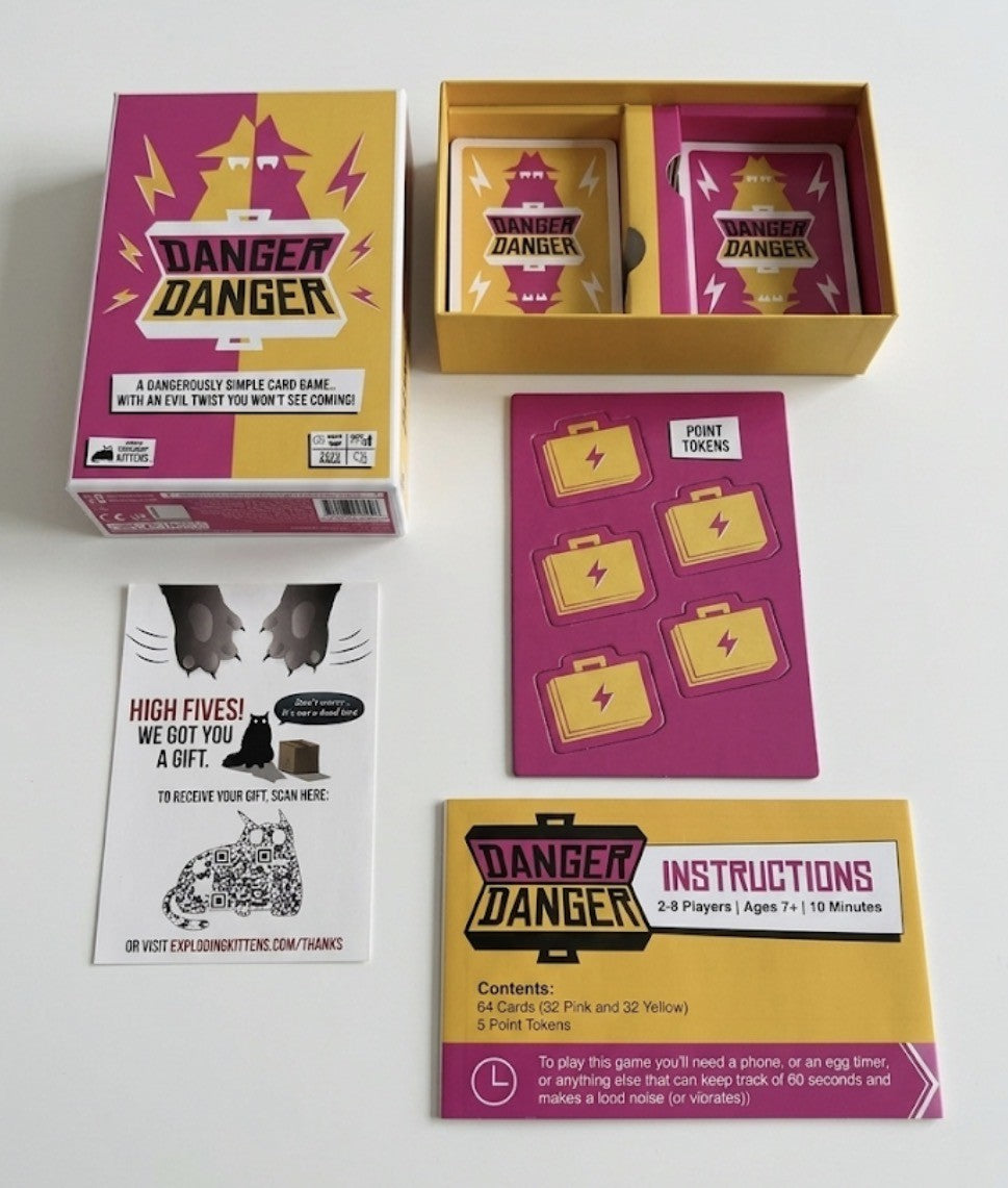 DANGER DANGER 内容物一式 カード・トークン・ルール冊子