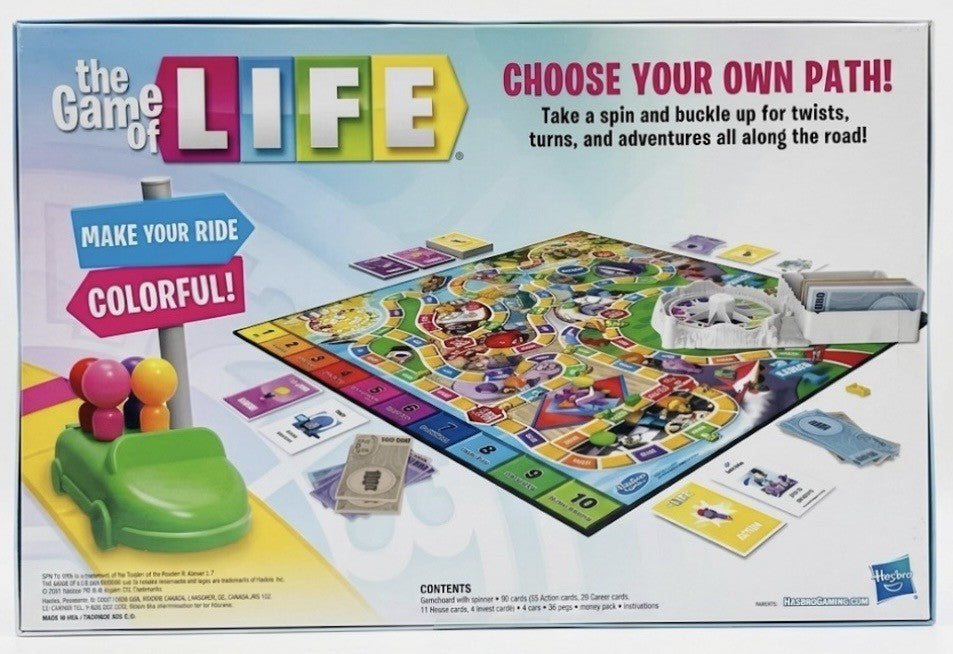 The Game of Life 英語版 パッケージ裏面