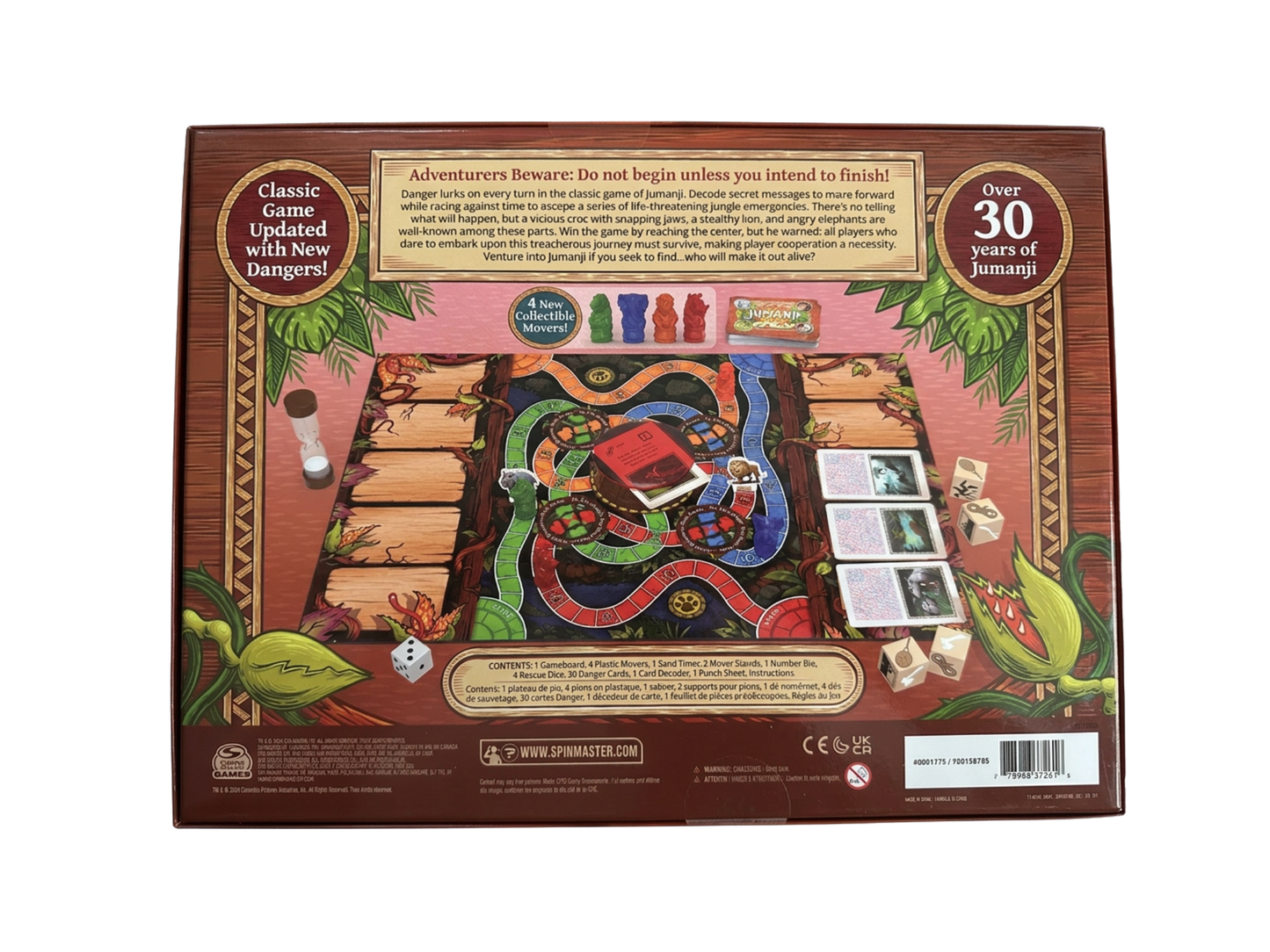 Jumanji The Classic Game New Edition ジュマンジ クラシックゲーム 30周年記念版 Spin Master ボードゲーム 英語版